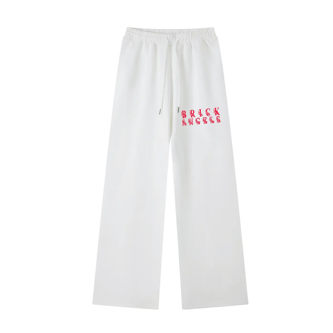 BAC Women White Essential Straight-Leg Sweatpants Red Text ODMPOD