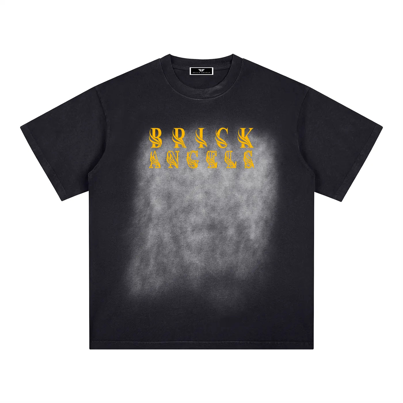 BAC Square Patch Monkey Washed Gold Logo T-Shirt ODMPOD