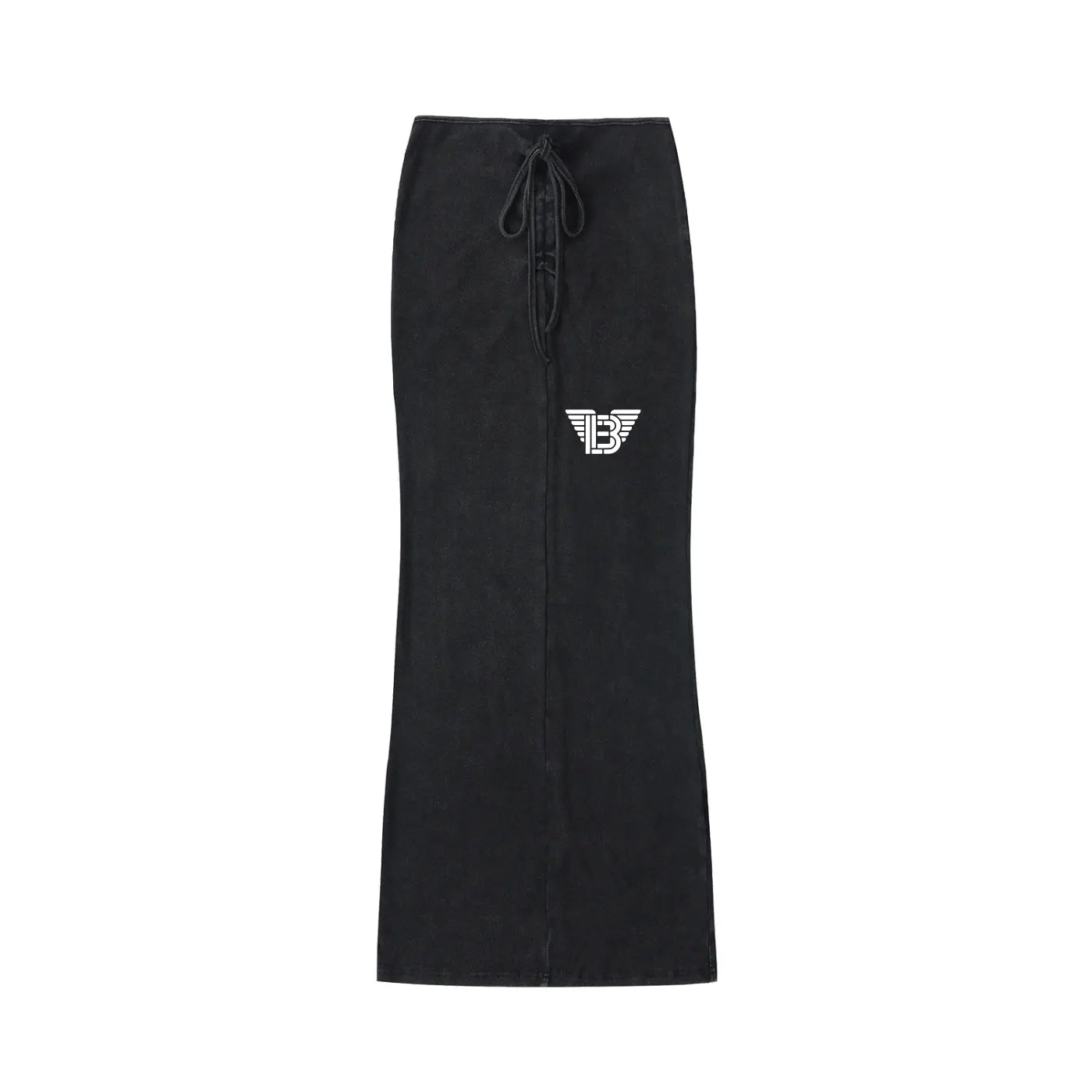 BAC Dyed Washed Drawstring Maxi Skirt ODMPOD