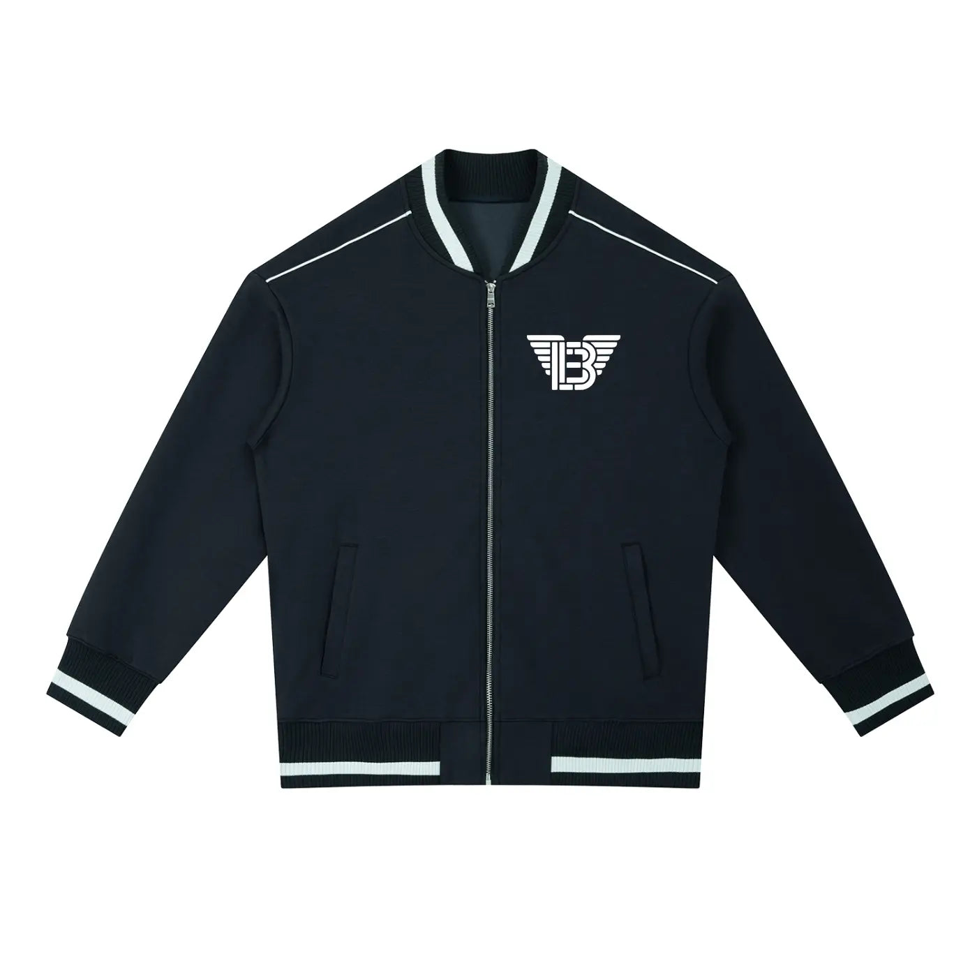 BAC Contrast Piping Zip Bomber Jacket ODMPOD