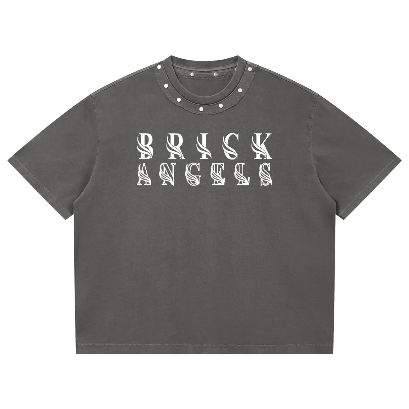 BAC Unisex Washed Boxy Studded T-Shirt ODMPOD