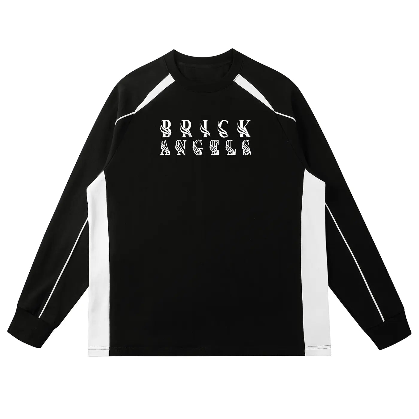 BAC Unisex Contrast Panel Raglan White Logo Sweatshirt ODMPOD