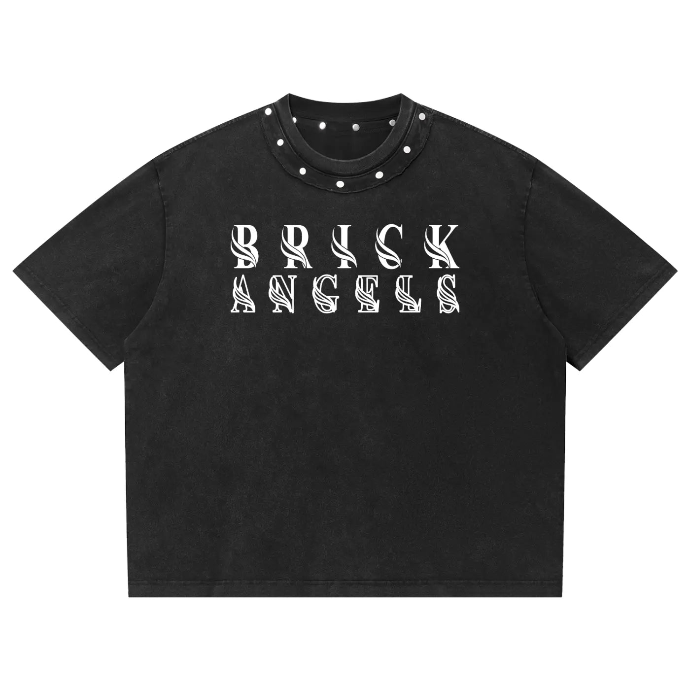 BAC Unisex Washed Boxy Studded T-Shirt ODMPOD