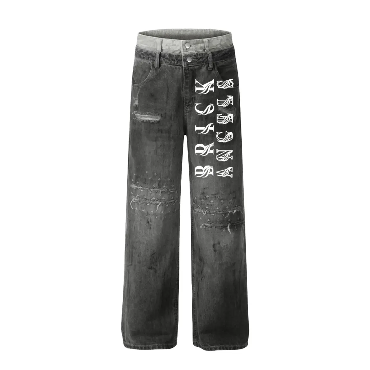 BAC Vintage - style Women's Ripped Jeans Brick Angels Clothing