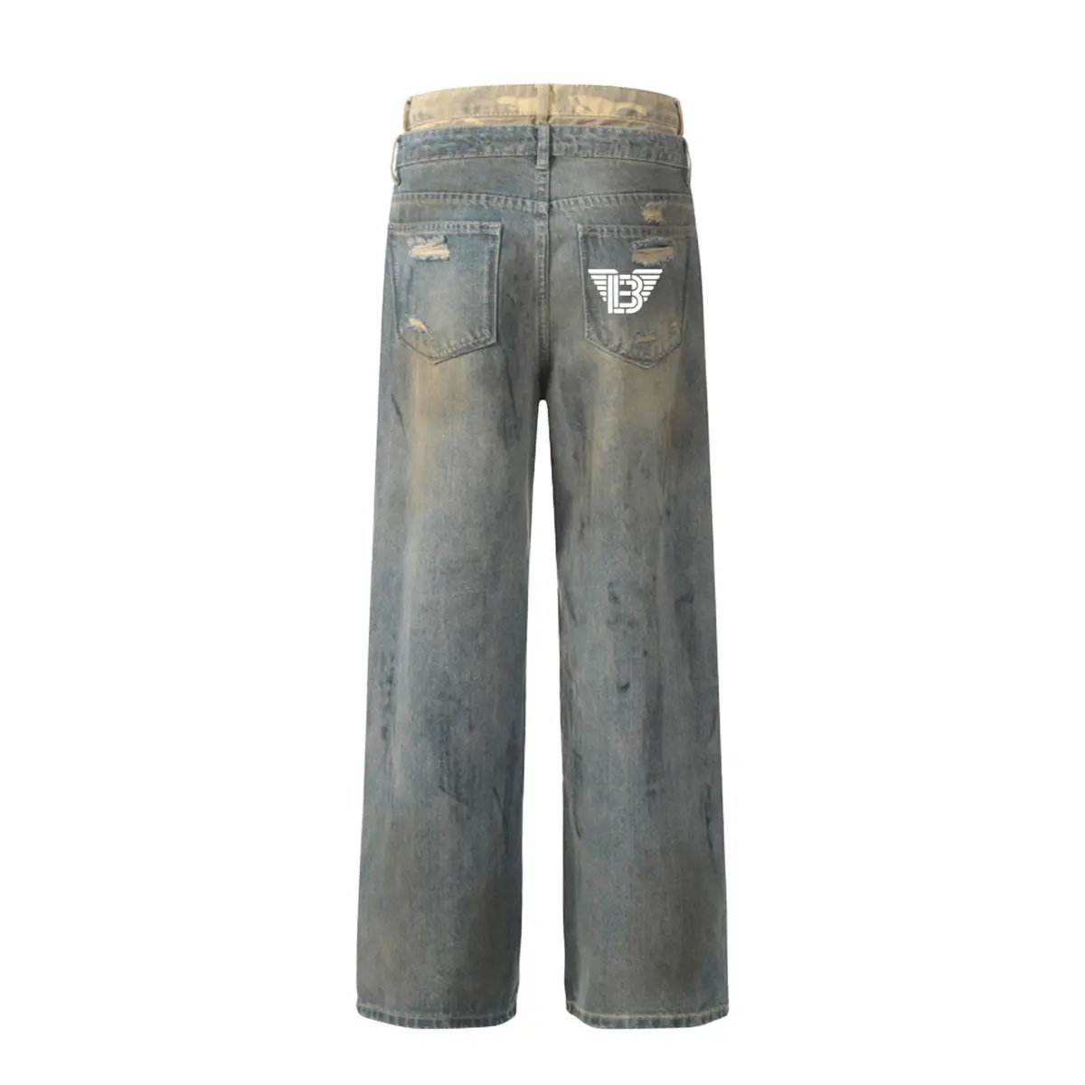 BAC Vintage - style Women's Ripped Jeans Brick Angels Clothing