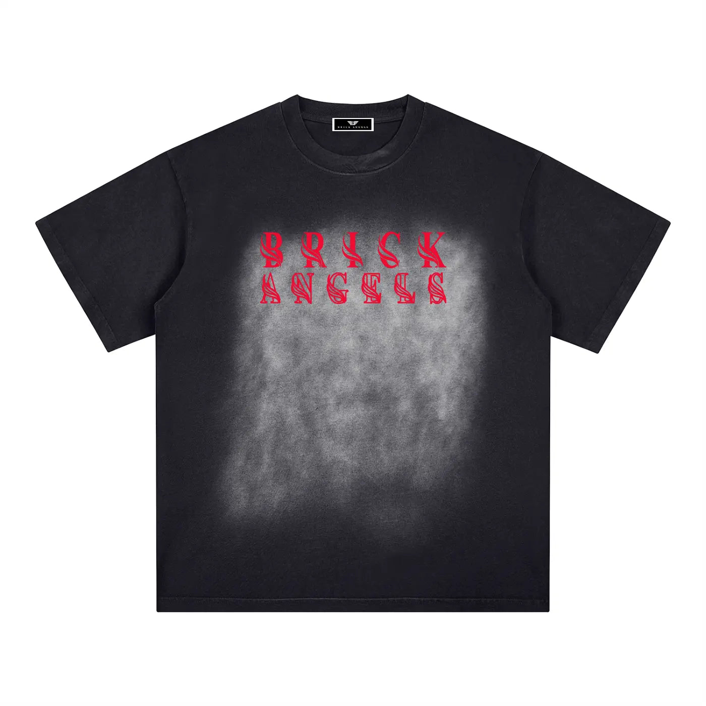 BAC Square Patch Monkey Washed Red Logo T-Shirt ODMPOD