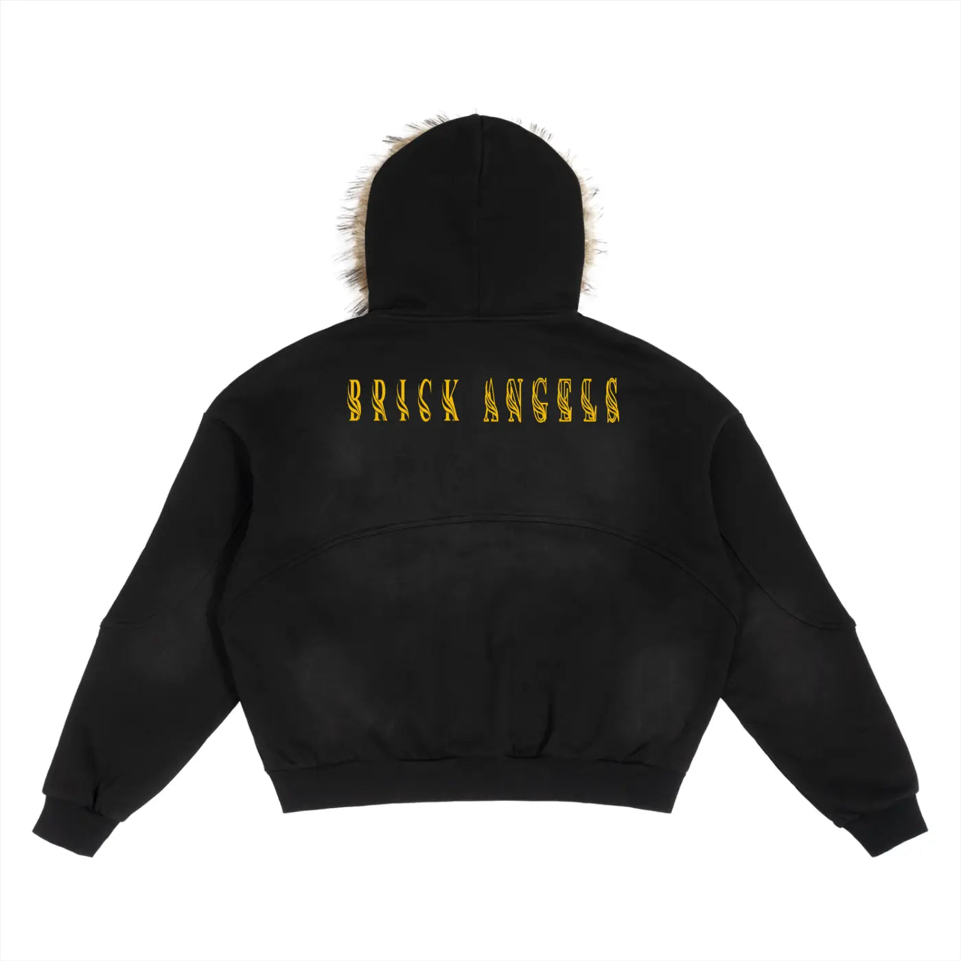 BAC Sun Fade Boxy Detachable Fur Hoodie ODMPOD