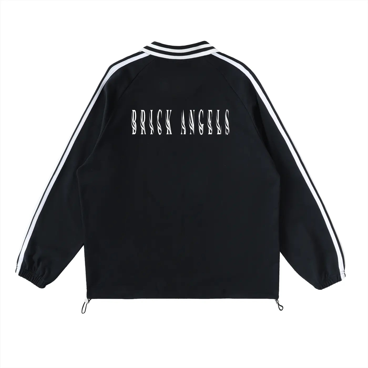 BAC Unisex Contrast Striped Lapel Collar Sweatshirt ODMPOD