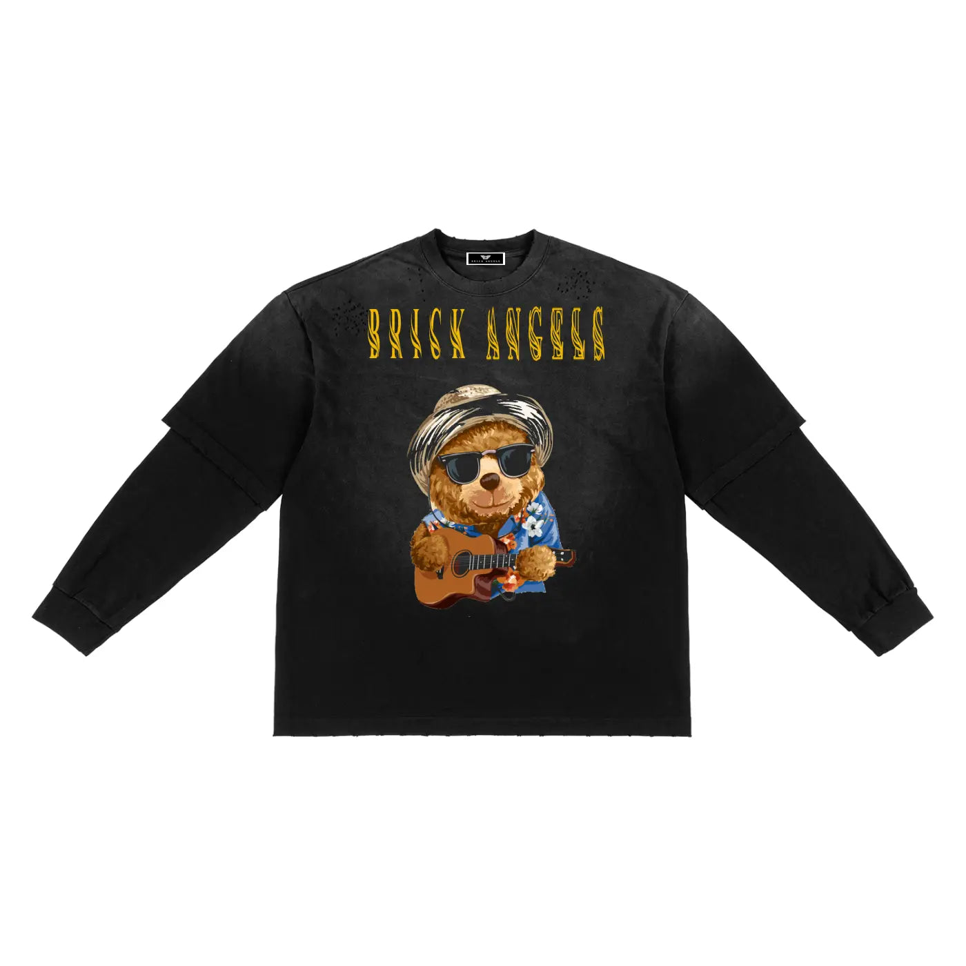 BAC Sunfade Hand-Frayed Faux Two-Piece T-Shirt ODMPOD