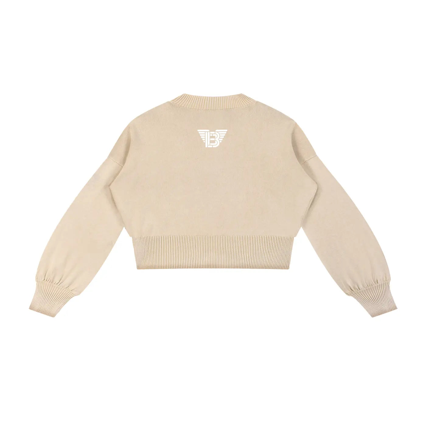 BAC Mineral Wash Balloon Sleeve Cropped Sweater ODMPOD