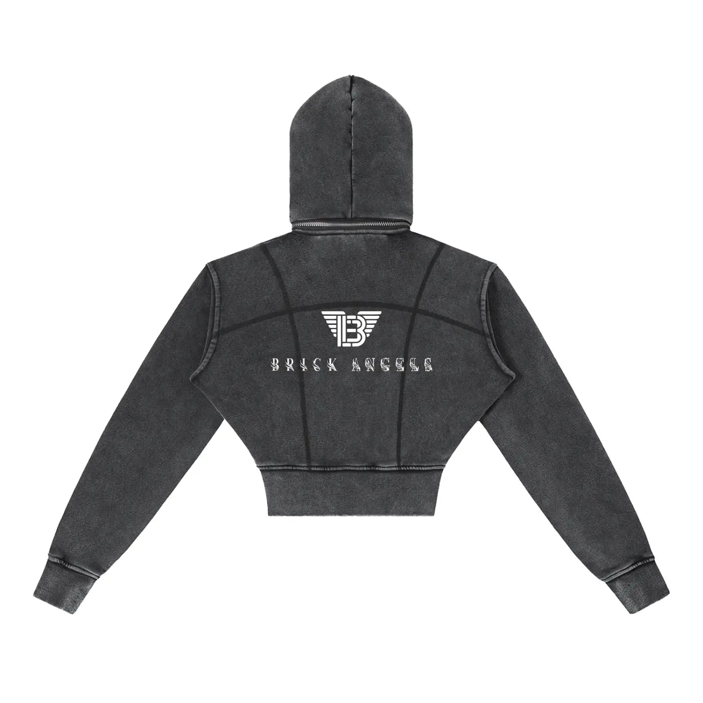 BAC Women Vintage Washed Cropped Fleece Hoodie ODMPOD