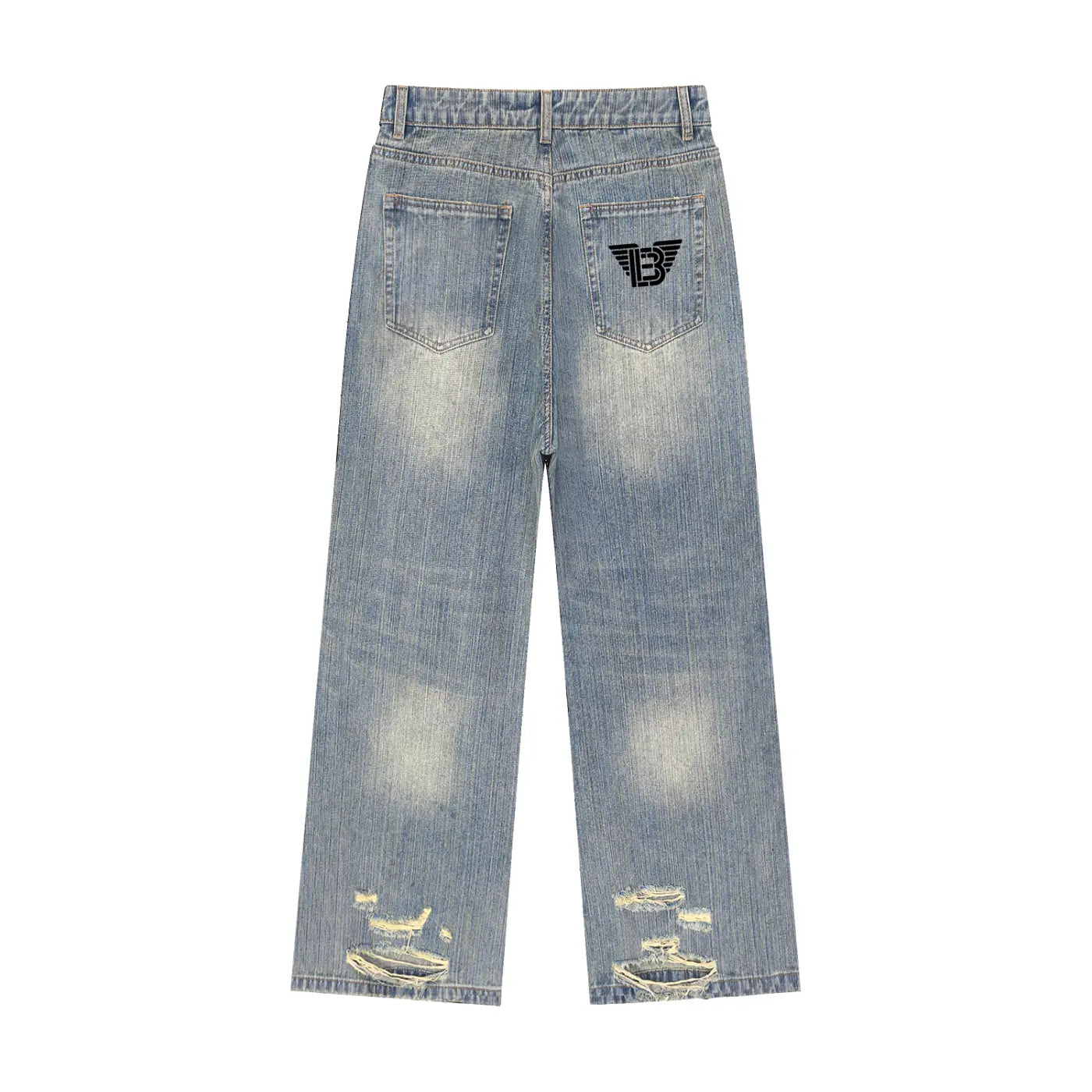 BAC Vintage Wash Distressed Denim Jeans ODMPOD