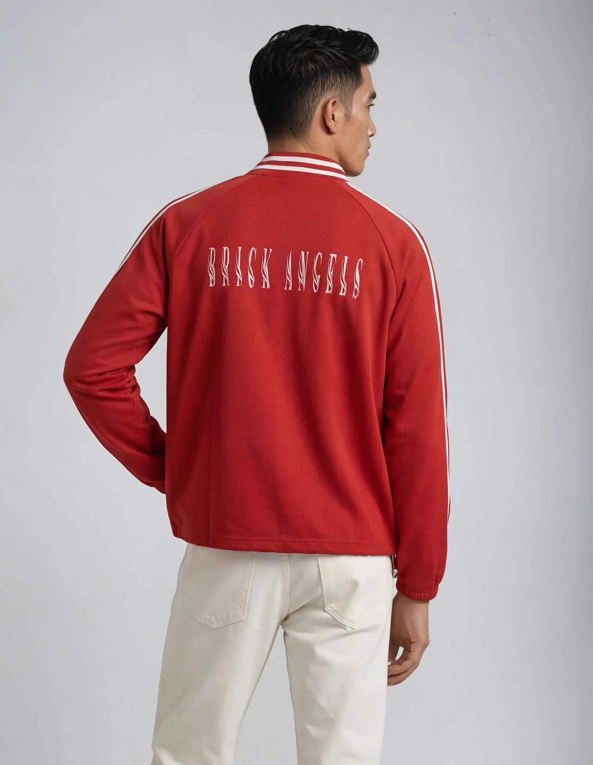 BAC Unisex Contrast Striped Lapel Collar Sweatshirt ODMPOD