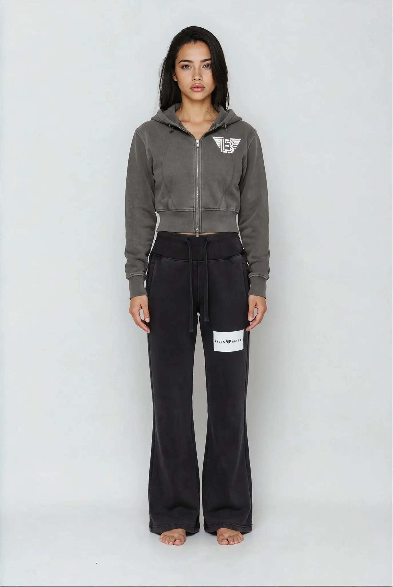 BAC Women Vintage Washed Cropped Fleece Hoodie ODMPOD