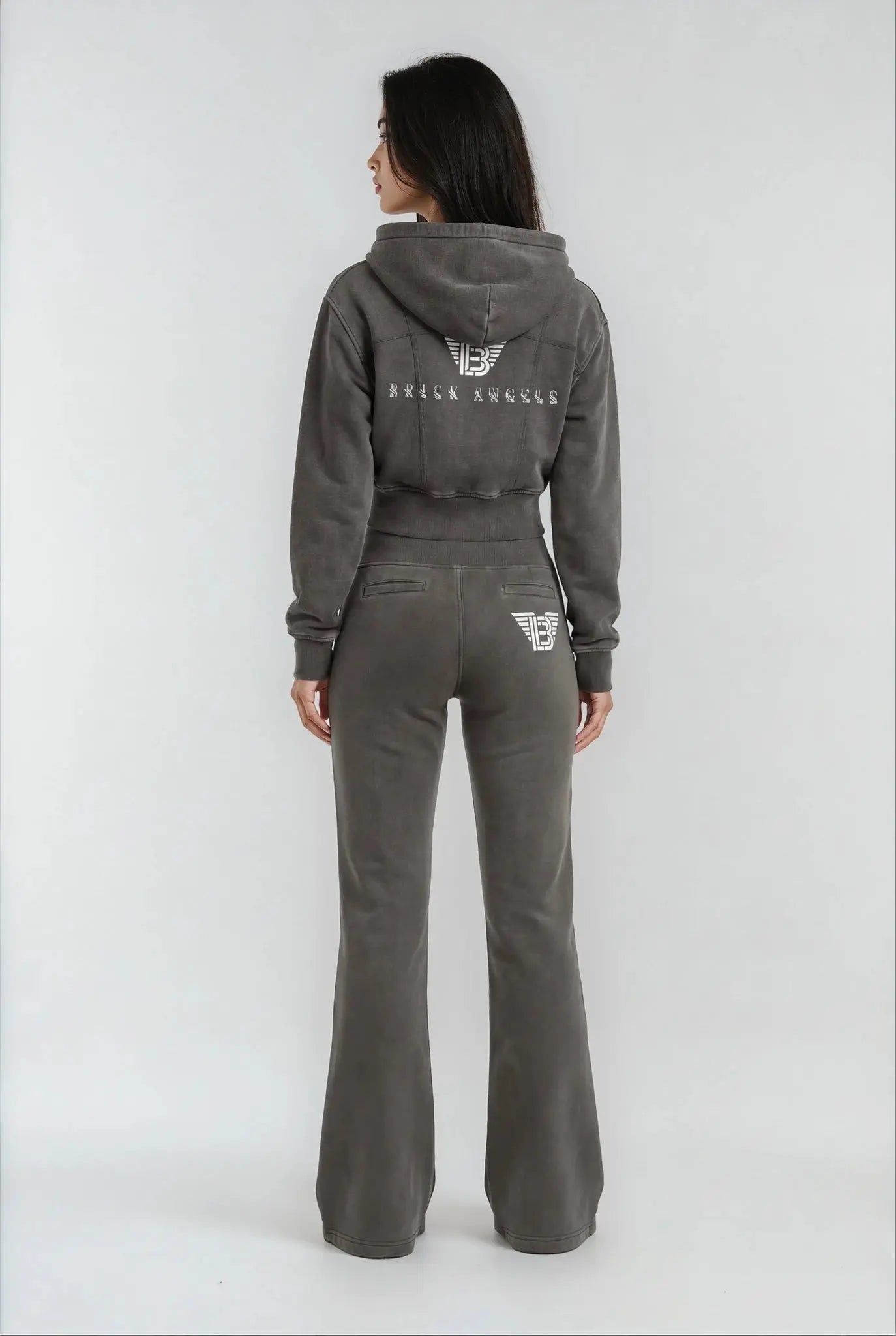 BAC Women Vintage Washed Cropped Fleece Hoodie ODMPOD