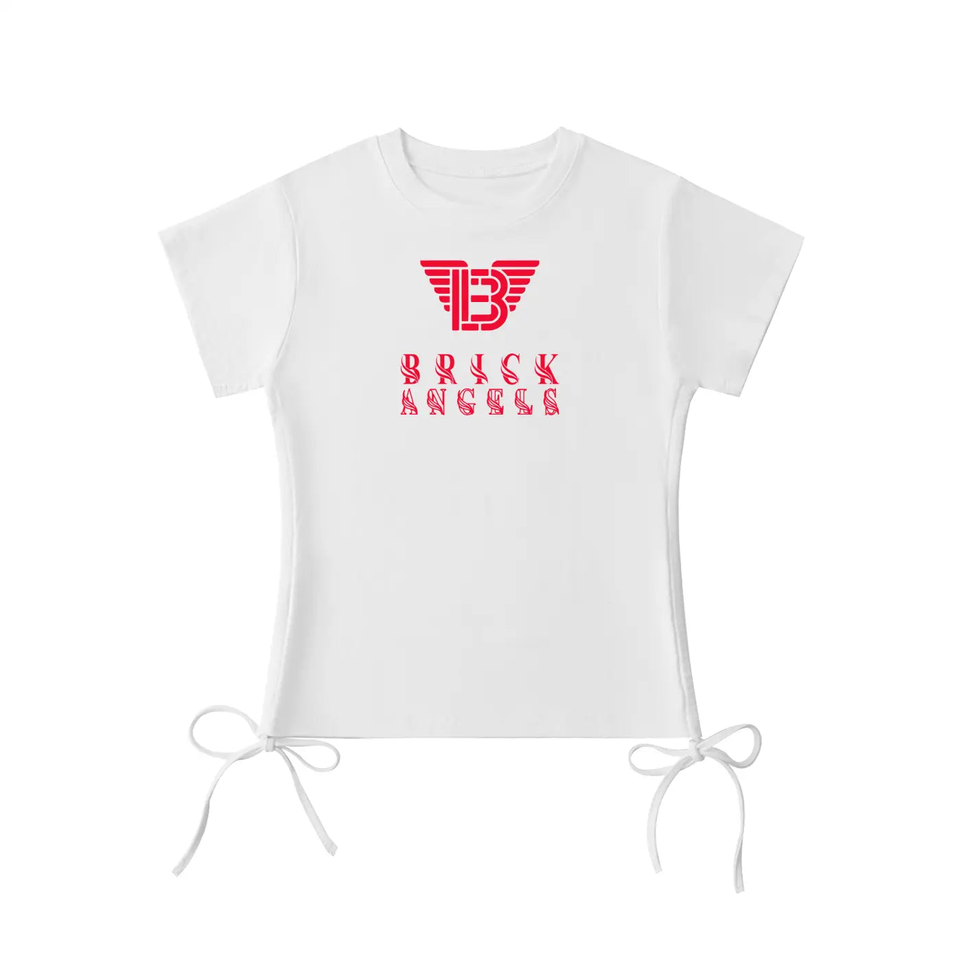 BAC Women Essential Drawstring T-Shirt Red LOgo ODMPOD