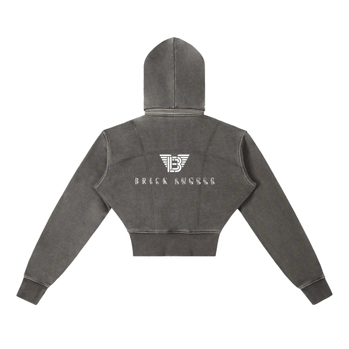 BAC Women Vintage Washed Cropped Fleece Hoodie ODMPOD