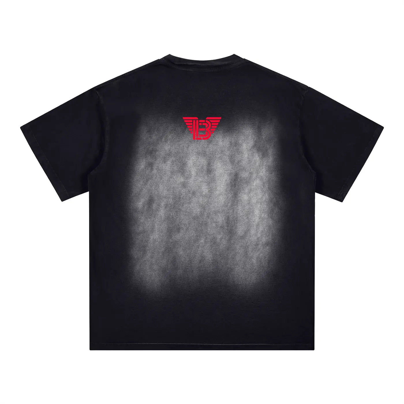 BAC Square Patch Monkey Washed Red Logo T-Shirt ODMPOD