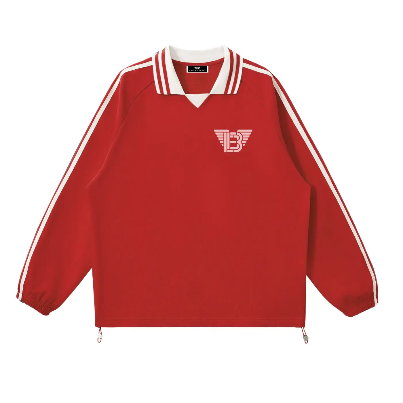 BAC Unisex Contrast Striped Lapel Collar Sweatshirt ODMPOD