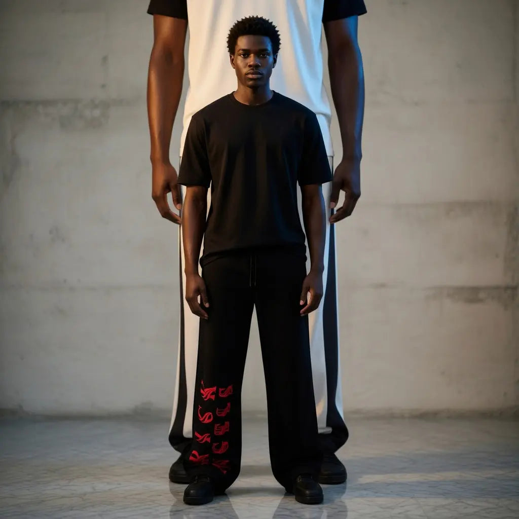 BAC Unisex Heavyweight 100% Cotton Terry Wide Leg Sweatpants（400GSM ） Brick Angels Clothing