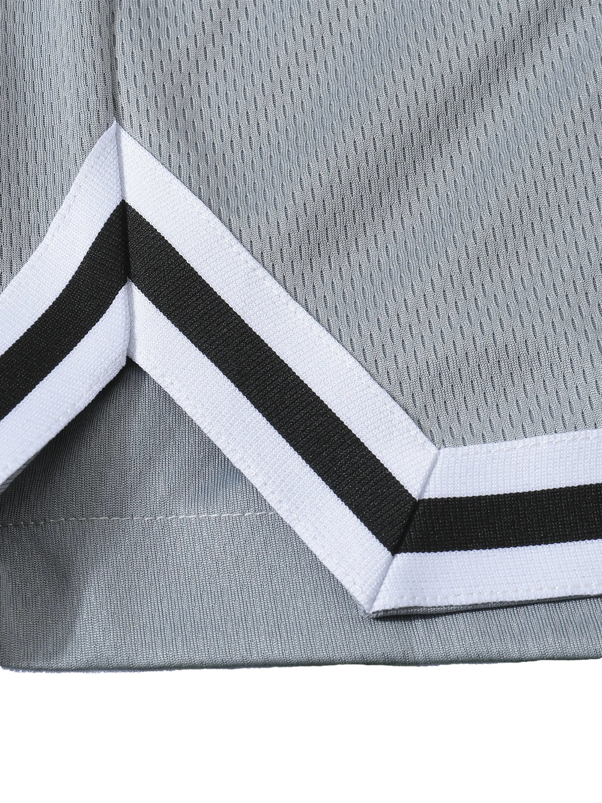 BAC Classic Stripe Trim Basketball Shorts White Logo ODMPOD