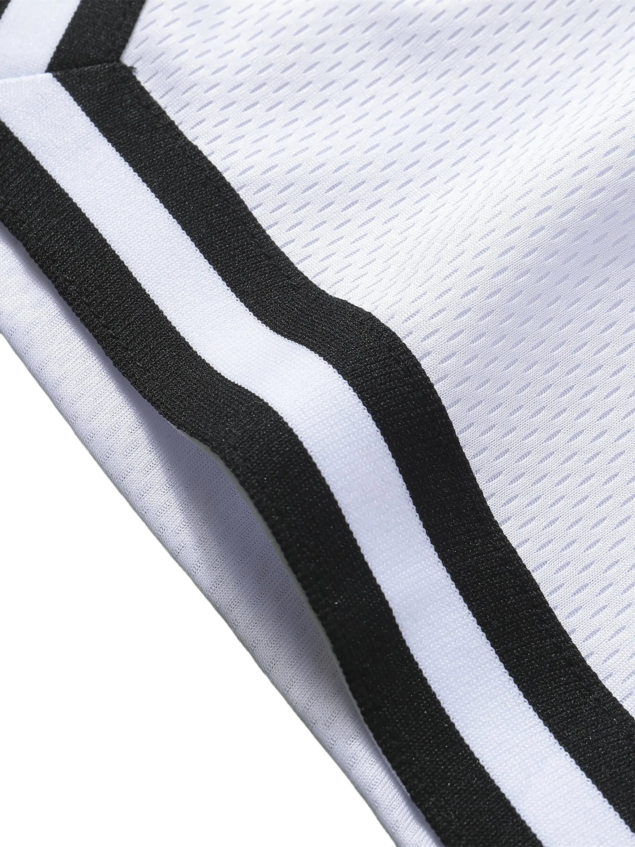 BAC Classic Stripe Trim Basketball Shorts White Logo ODMPOD