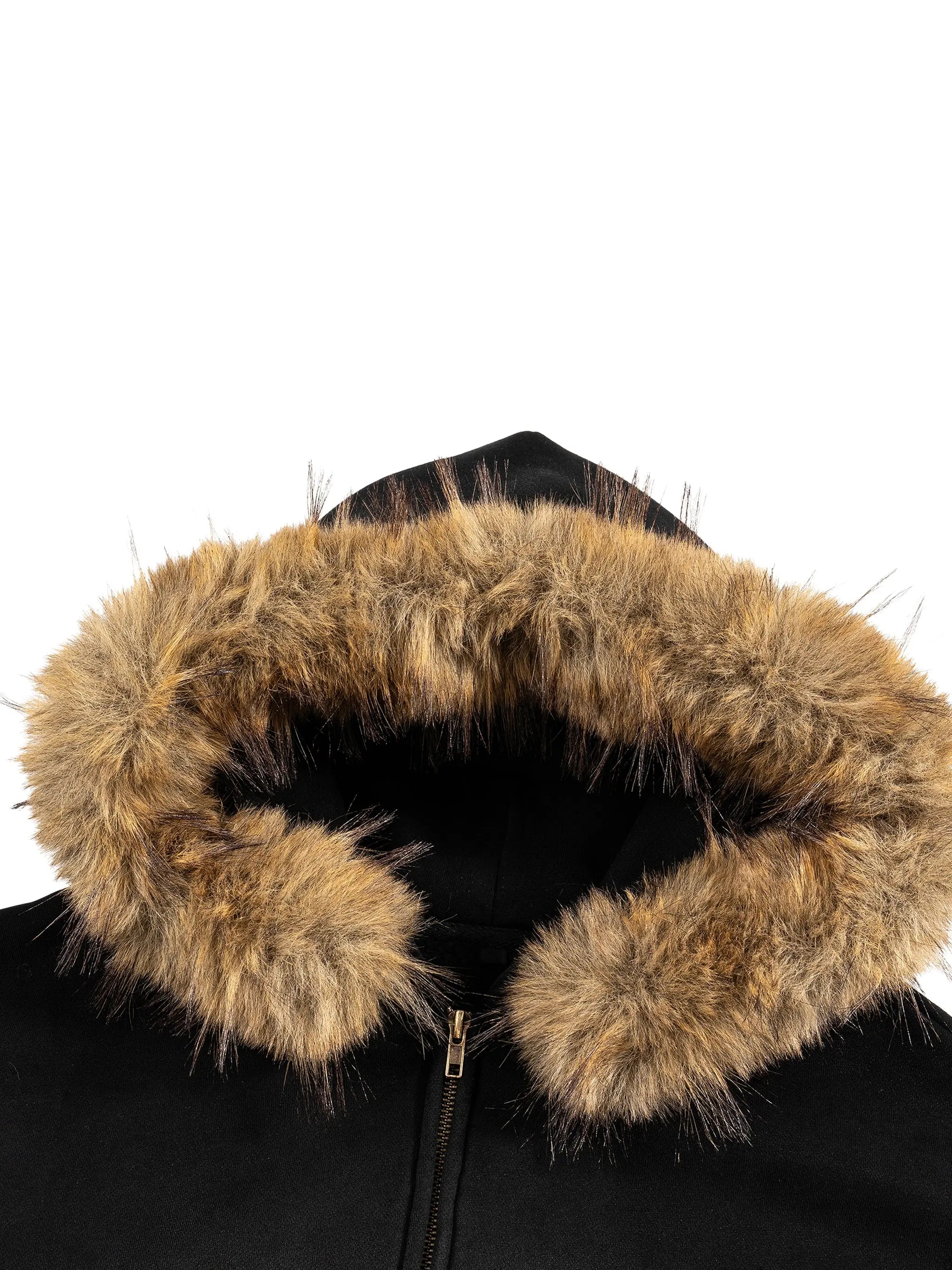 BAC Sun Fade Boxy Detachable Fur Hoodie ODMPOD