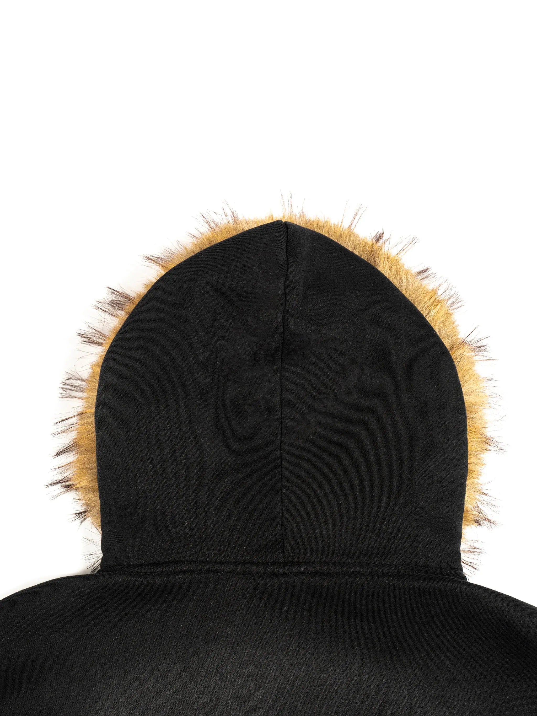 BAC Sun Fade Boxy Detachable Fur Hoodie ODMPOD