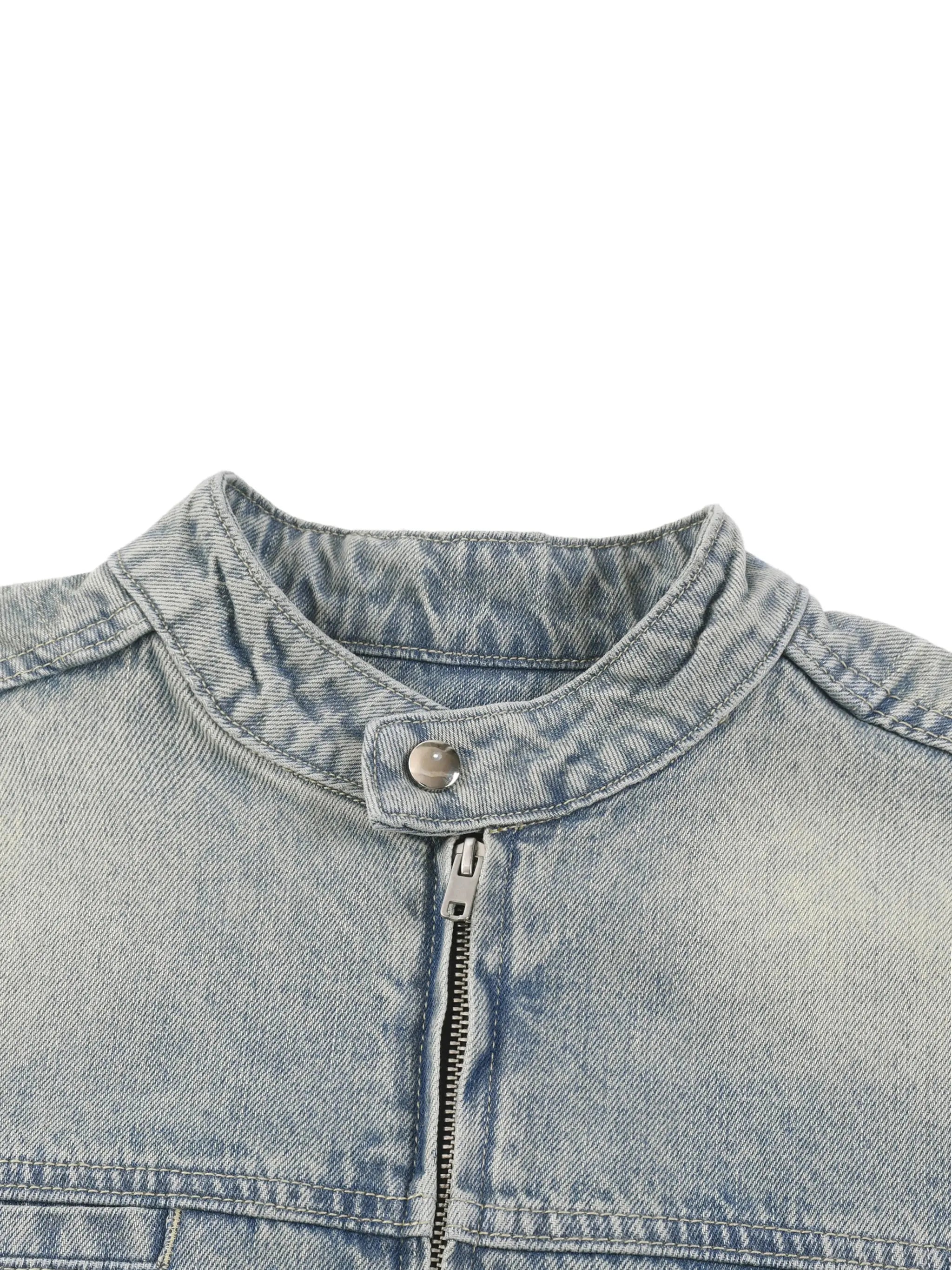BAC Vintage Wash Zip Denim Jacket ODMPOD