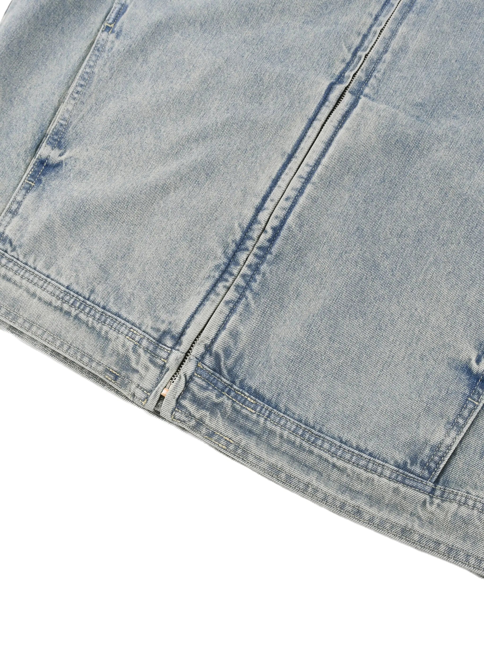 BAC Vintage Wash Zip Denim Jacket ODMPOD