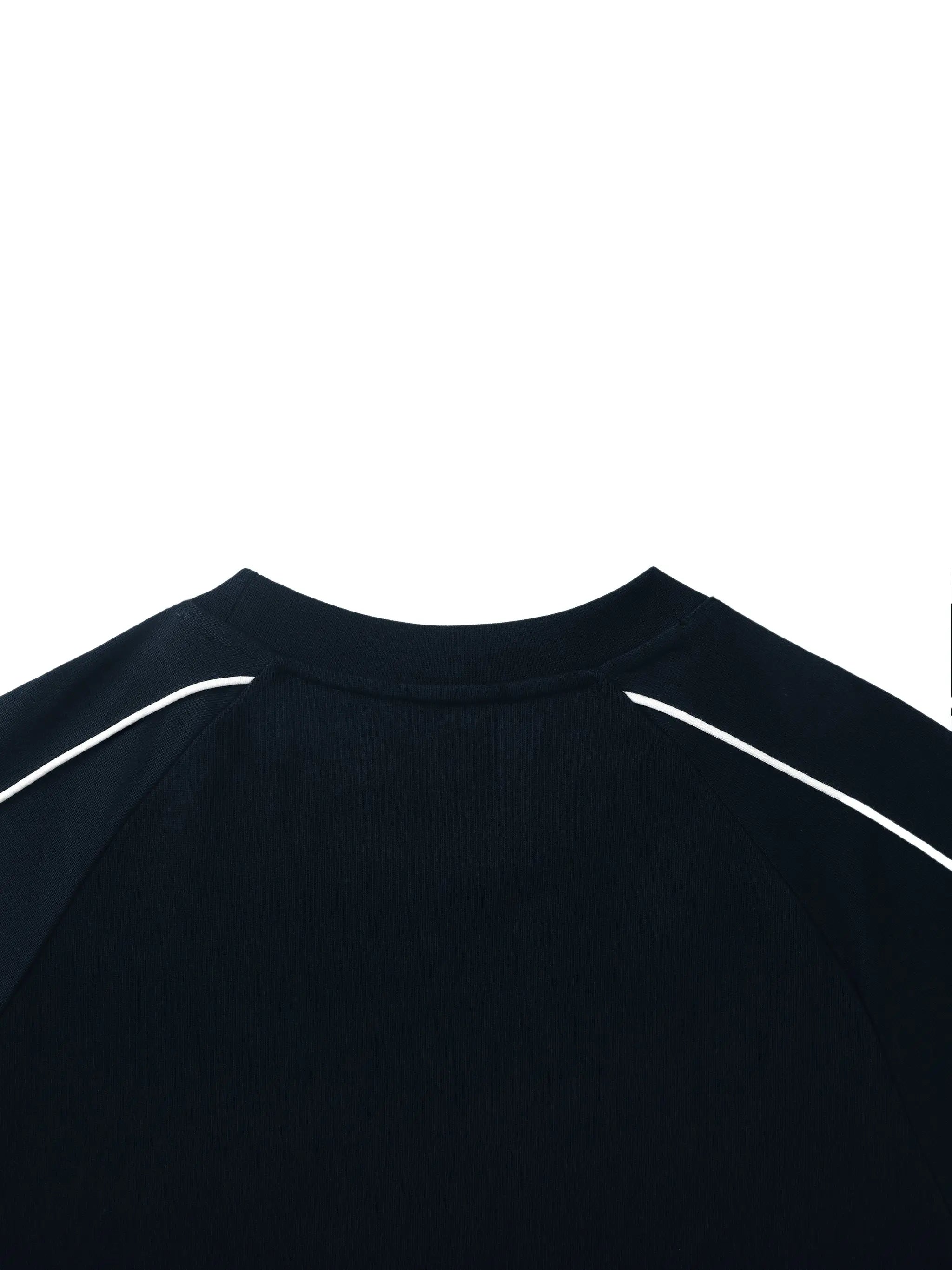 BAC Unisex Contrast Panel Raglan White Logo Sweatshirt ODMPOD