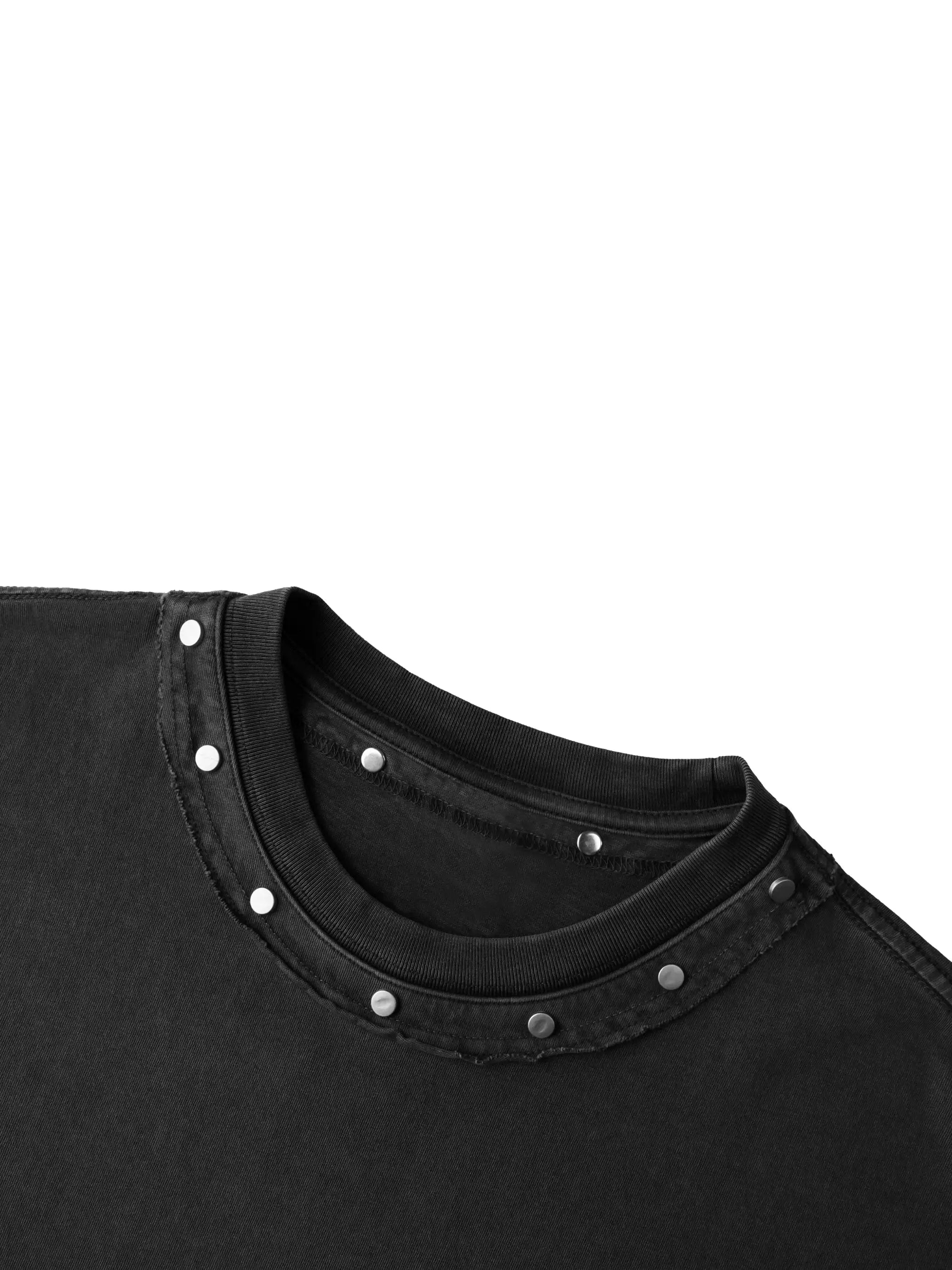 BAC Unisex Washed Boxy Studded T-Shirt ODMPOD
