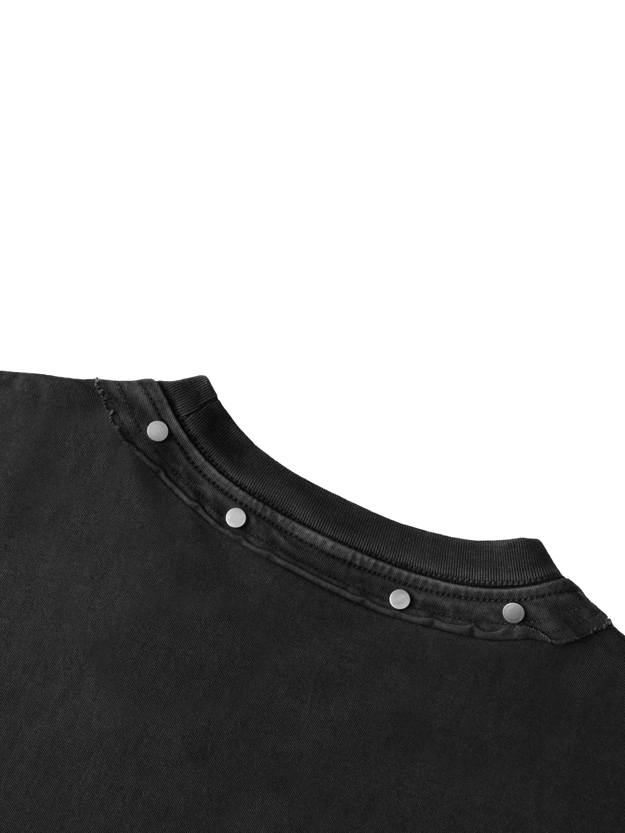 BAC Unisex Washed Boxy Studded T-Shirt ODMPOD